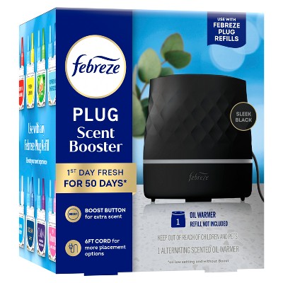 Febreze Black Plug Scent Booster Oil Diffuser Air Freshener Holder Unscented