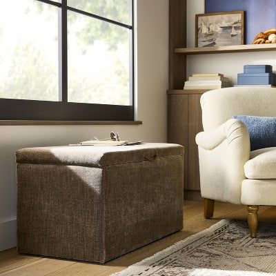 Lynwood Storage Bench Brown - Threshold designed with Studio McGee (LOCAL PICKUP ONLY)