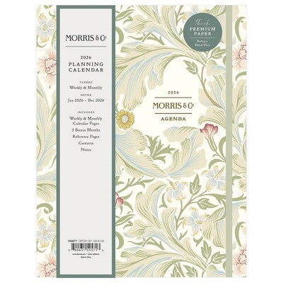 Morris & Co. 6"x9" by Blue Sky 2026 Weekly/Monthly Concealed Wirebound Planner Hardcover Leicester Floral