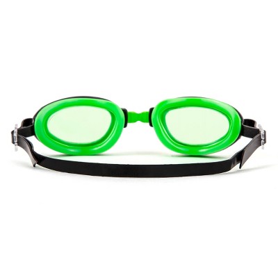 Aqua Leisure NEWT Kids' Swim Goggles - Black/Green: PVC, Adjustable, Latex-Free