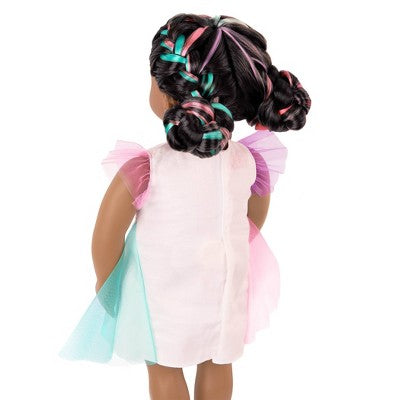 Our Generation Tasha 18" Rainbow Hair Grow Doll with Hair Clips and Styling Book Accessories
