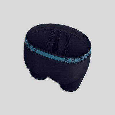 Jockey Generation Men's No Chafe Pouch Ultra Soft Stretch Boxer Briefs 3pk - Aqua Green/Aqua Blue/Navy Blue L