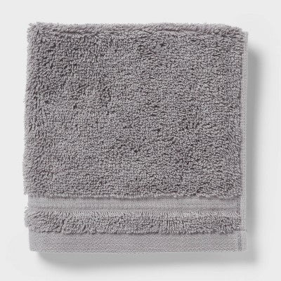 4pk Total Fresh Antimicrobial Washcloth Set Dark Gray - Threshold