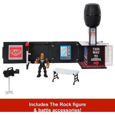 WWE Knuckle Crunchers The Rock's Microphone Playset Action Figure