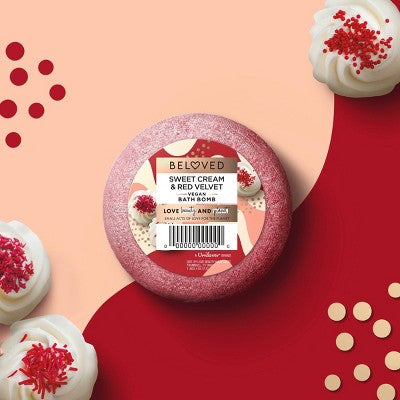 Beloved Sweet Cream & Red Velvet Bath Bomb - 5oz