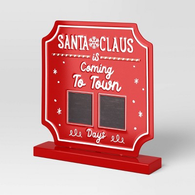 Christmas Santa Claus is Coming to Town Countdown Sign - Wondershop