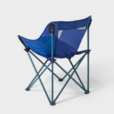 Folding Club Outdoor Portable Camping Chair Blue - All In Motion (LOCAL PICKUP ONLY)