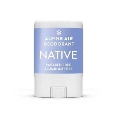 Native Holiday Limited Edition Aluminum-Free Mini Deodorant - Travel Size - Alpine Air - 0.35oz: Invisible Solid, Normal Skin