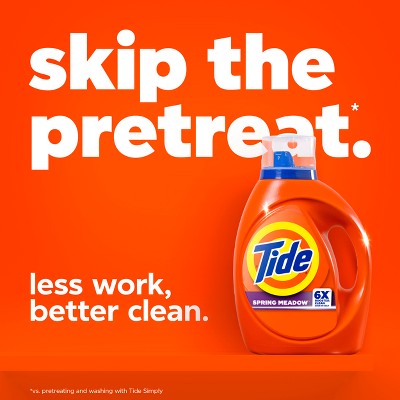 Tide Liquid Laundry Detergent 80 Loads - 100 fl oz: Odor Control, Cold Water Detergent, Color Care