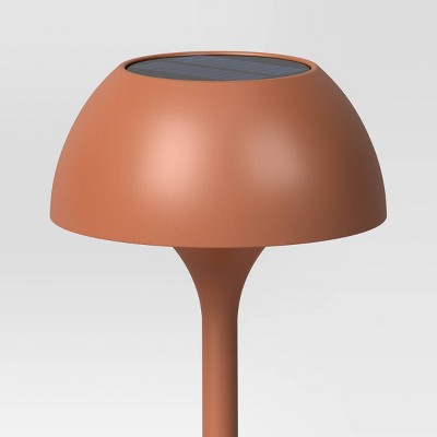 Solar and Rechargeable USB LED Outdoor Table Lamp Brown - Threshold