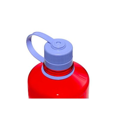 Nalgene 32 fl oz Plastic Narrow Mouth Water Bottle - Marmalade: Portable Drinkware, Recycled Material