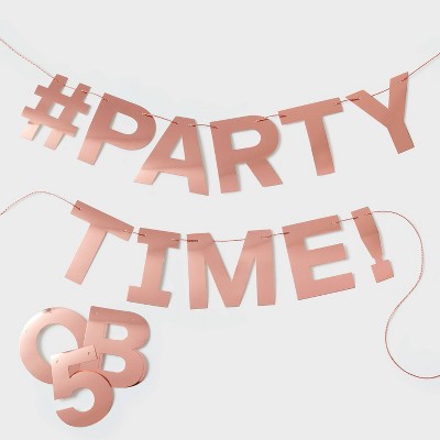 Rose Gold Metallic Create Your Own Banner - Spritz