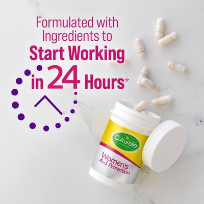 Culturelle Women's 4-in-1 Protection for Vaginal, Digestive and Immune Health Capsules - 50ct