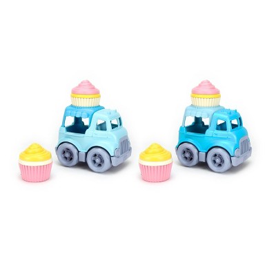 Green Toys Cupcake Trucks: Recycled Plastic Toy Set, Includes 16 Pieces