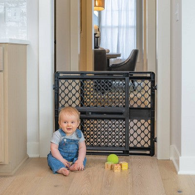 Toddleroo by North States 2-in-1 Supergate Secure Plastic Gate - Black (LOCAL PICKUP ONLY)
