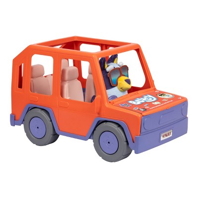 Bluey Buddies Big Heeler 4 Wheel Drive Doll Playset - 3pk: Plush Character Set, BBC Licensed, Plastic & Fabric