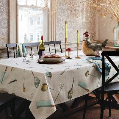84"x60" Cutlery Toss Printed Rectangle Tablecloth - John Derian for Target