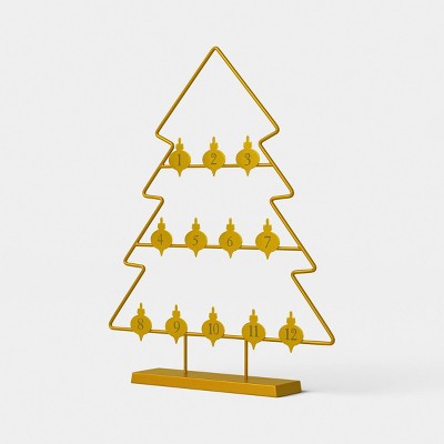 Gold Metal Standing Tree 12 Photos Display with Ornament Clips - Wondershop