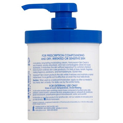 Vanicream Moisturizing Cream for Sensitive Skin with Pump - Unscented - 16oz