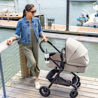 Evenflo Pivot Modular Travel System with LiteMax Infant Car Seat with Anti-Rebound Bar - Casual Gray (LOCAL PICKUP ONLY)