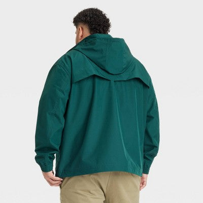 Men's Big & Tall Hooded Rain Coat - Goodfellow & Co Green MT