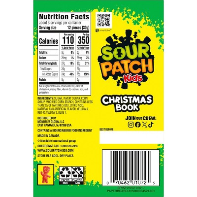 SOUR PATCH KIDS Christmas Book Candy - 3.4oz