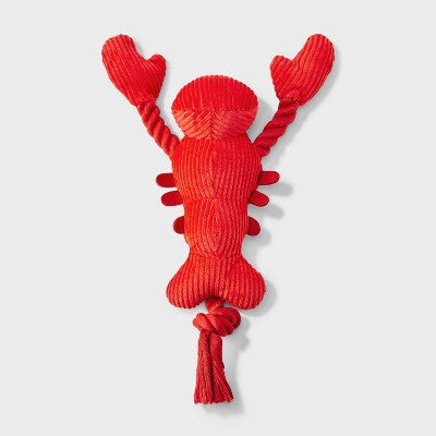 10.92" Americana Lobster Dog Rope Plush Toy - Sun Squad Red