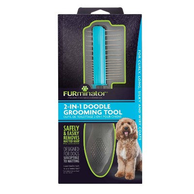 Furminator 2-in-1 Detangling Doodle Grooming Brush