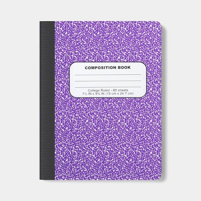Dealworthy 7.5"x9.75" Composition Book College Rule - Purple - Dealworthy