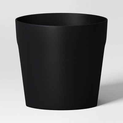 Recycled Resin Railing Indoor Outdoor Planter Pot Black 9.36"x9.36"x8.3" - Room Essentials