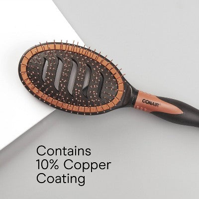 Conair Copper Pro Quick Blow Dry Vented Copper Pin Cushion Vent Hair Brush - All Hair