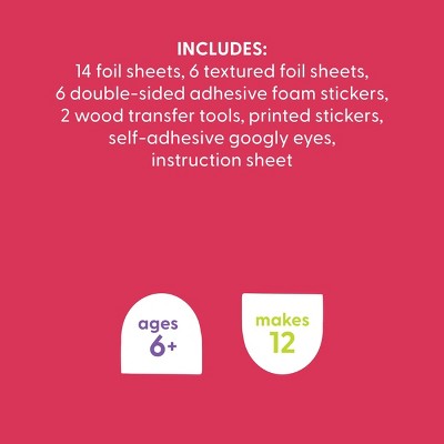 12ct Foil Art Stickers Craft Activity Kit - Mondo Llama