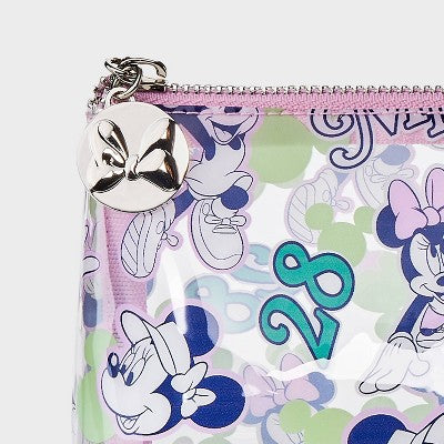 Clear Minnie Mouse Cosmetic Bag with Zipper