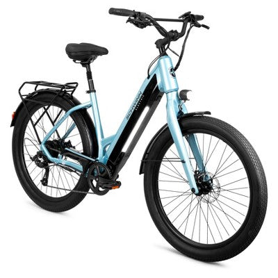 Schwinn Adult Coston DX 27.5" Step Through Hybrid Electric Bike - Blue L/XL (LOCAL PICKUP ONLY)