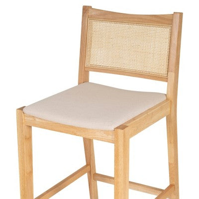 Powell Set of 2 Bessie Cane Barstools Natural (LOCAL PICKUP ONLY)