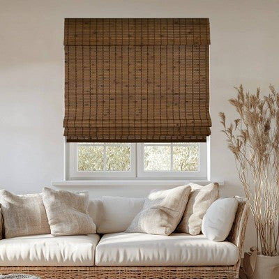 23"x64" Chicology Light Filtering Bamboo Roman Shade Pinecone Brown (LOCAL PICKUP ONLY)