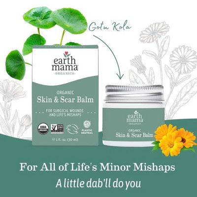 Earth Mama Organic Skin & Scar Balm for Postpartum Care - 1 fl oz