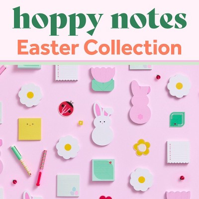 Post-it 2pk 3"x3" Hoppy Notes Yellow Chick and Eggs Square Sticky Note Pads 50 Sheets Each