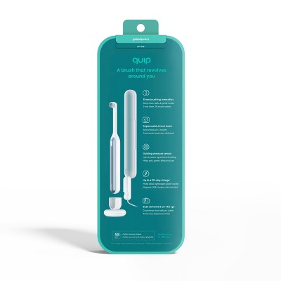 quip Rev Oscillating Rechargeable Electric Toothbrush + Travel Case - White/Blue