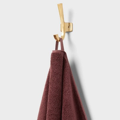 Oversized Spa Plush Bath Towel Dark Mauve - Threshold