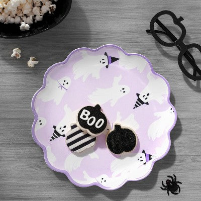 10.5" Halloween Melamine Novelty Ghosts Dinner Plate - Hyde and EEK! Boutique