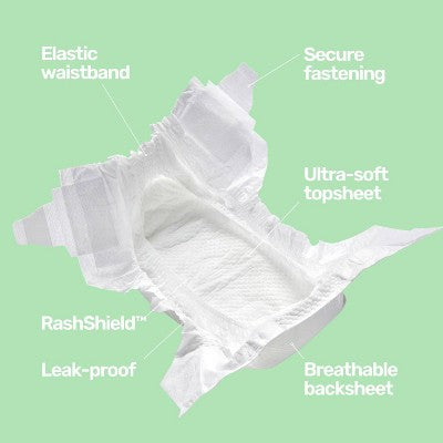 Parasol Clear+Dry Natural Disposable Diapers - Size 3 - 64ct
