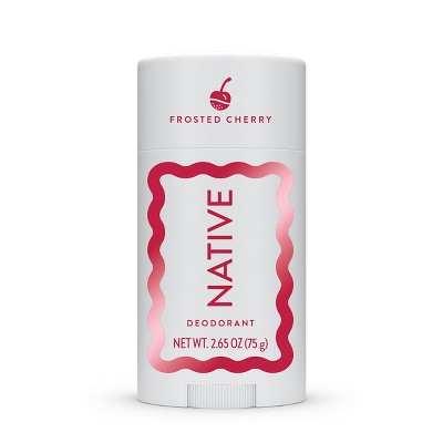 Native Holiday Limited Edition Aluminum-Free Deodorant - Frosted Cherry - 2.65oz: Baking Soda-Free, Vegan Formula