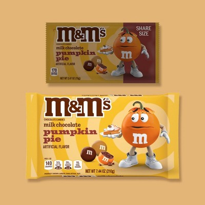 M&M's Halloween Milk Chocolate Pumpkin Pie Candy - 7.44oz
