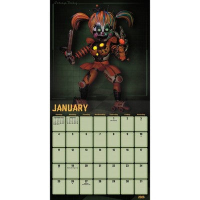 DateWorks 12"x12" 2026 Five Nights at Freddy's Wall Calendar