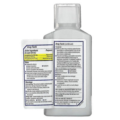 Mucinex Sinus-Max, Severe Congestion & Pain, For Ages 12+, 6 fl oz (180 ml)