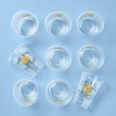 Disposable Clear Cups - Floral - 18oz/30ct - up&up