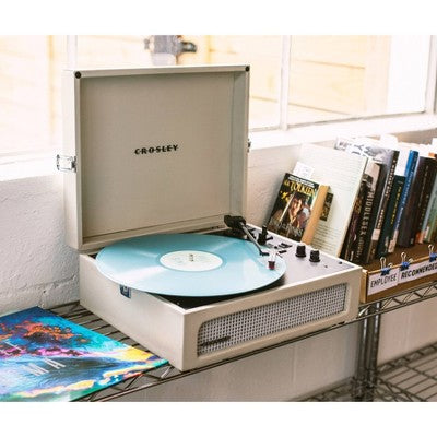 Crosley Voyager Bluetooth Vinyl Record Player - Dune: Belt Drive, Portable, 3-Speed