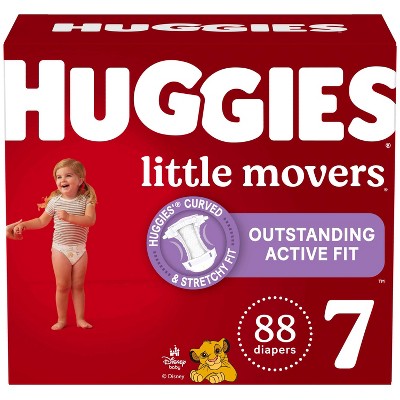 Huggies Little Movers Active Fit Diapers - Size 7 - 88ct