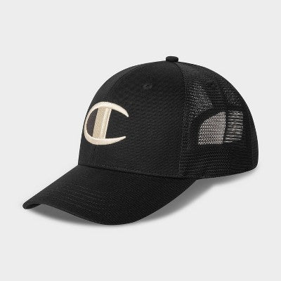 Champion Adult Logan Twill Trucker Hat - Black